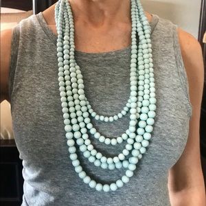 Beaded multi strand necklace